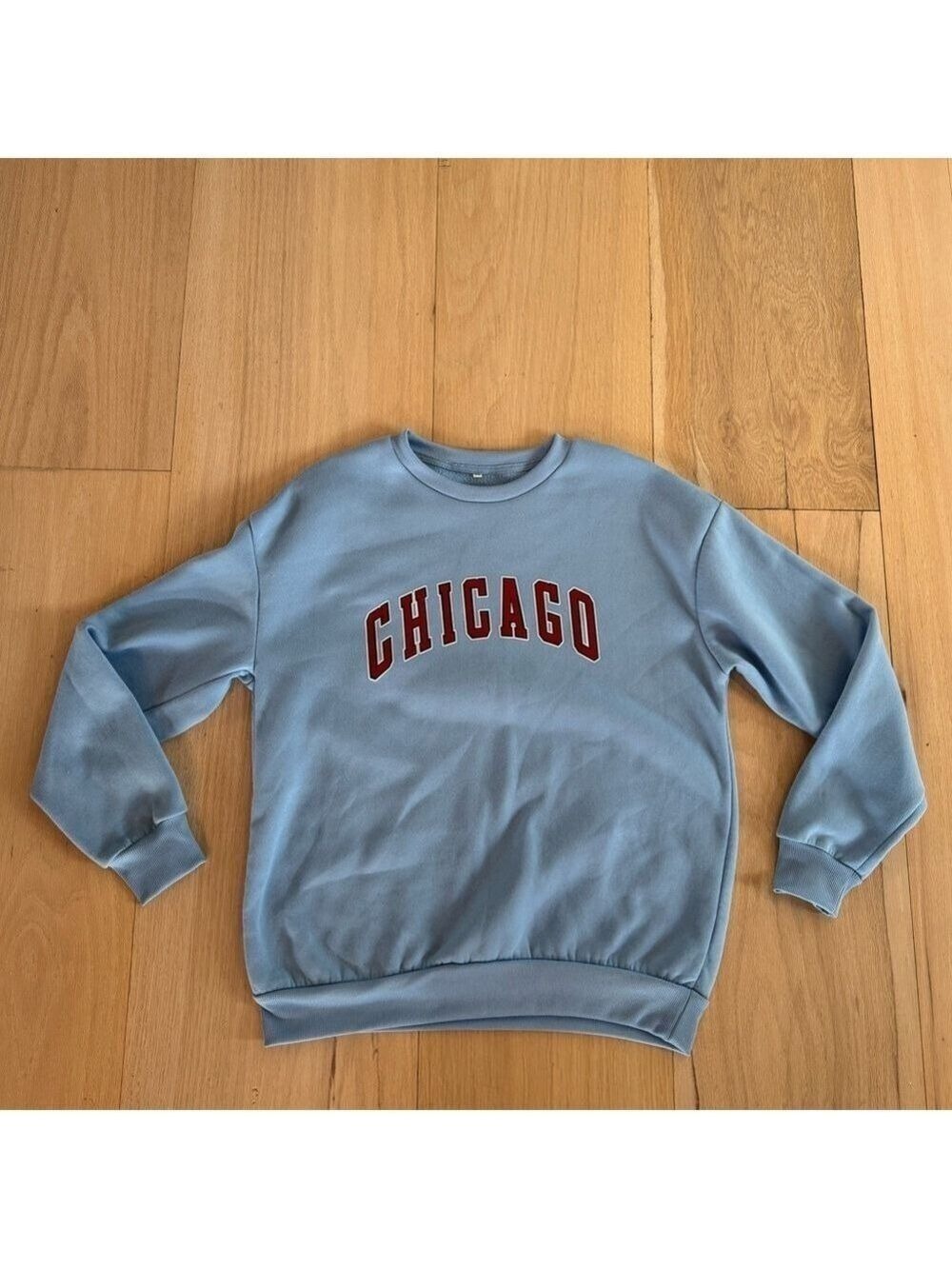 SHEIN Chicago Baby Blue Sweatshirt Size Medium